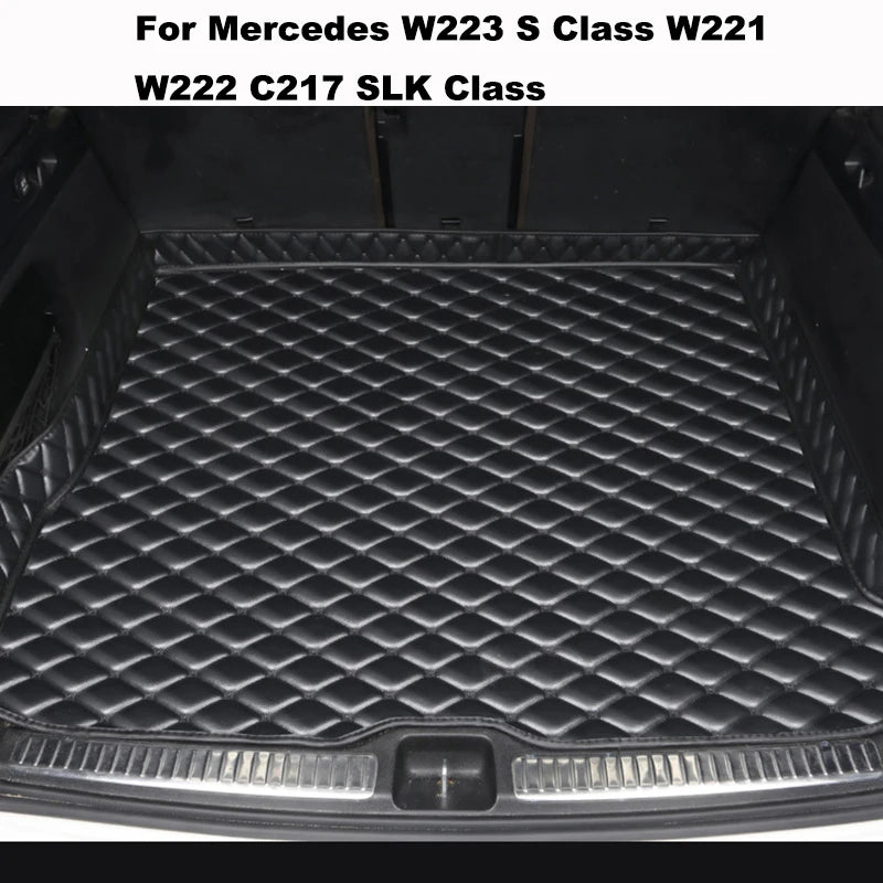 Tapis de Coffre Mercedes Classe S W221 W222 W223 SLK Cuir - vue de face - Becquet Voiture