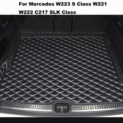 Tapis de Coffre Mercedes Classe S W221 W222 W223 SLK Cuir - vue de face - Becquet Voiture
