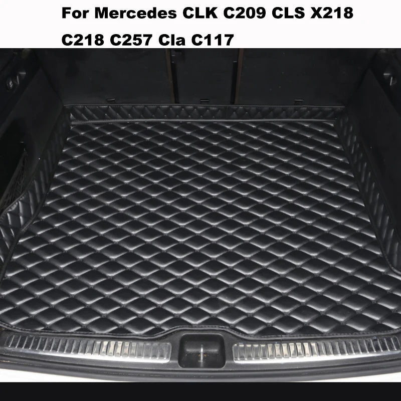 Tapis de Coffre Mercedes CLK C209 CLS X218 C218 CLA Cuir - vue de face - Becquet Voiture