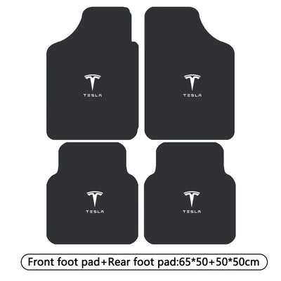 Tapis de Sol Antidérapants Tesla Model 3 S X Y - vue rapprochée - Becquet Voiture