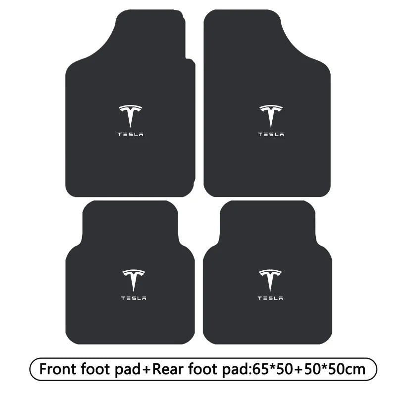 Tapis de Sol Antidérapants Tesla Model 3 S X Y - vue rapprochée - Becquet Voiture