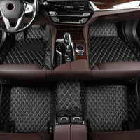 Floor Mats Audi A4 B7 B8 B9 Sedan Allroad Leather - fitting detail 2 - Becquet Voiture