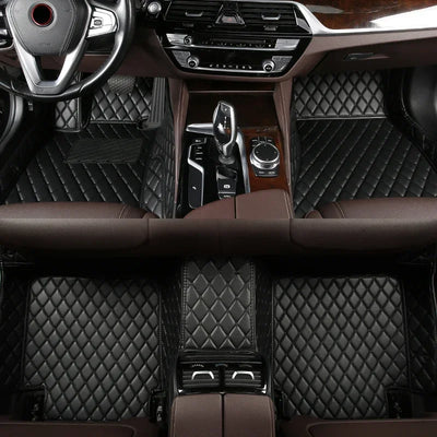 Tapis de Sol Audi A4 B7 B8 B9 Sedan Allroad Cuir - vue de face - Becquet Voiture