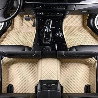 Tapis de Sol BMW Série 1 E81 E82 E87 E88 F20 Cuir - vue de dessus - Becquet Voiture