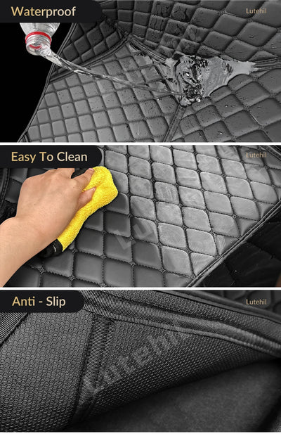 Tapis de Sol et Coffre Mercedes GLC X253 2016-2022 Cuir - détail du montage 2 - Becquet Voiture