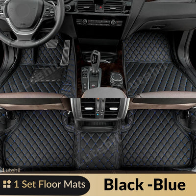 Tapis de Sol et Coffre Mercedes GLC X253 2016-2022 Cuir - détail du montage 3 - Becquet Voiture