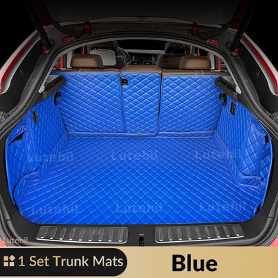 Tapis de Sol et Coffre Mercedes GLC X253 2016-2022 Cuir - détail du montage 5 - Becquet Voiture