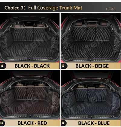 Tapis de Sol et Coffre Mercedes GLC X253 2016-2022 Cuir - vue arrière 3 - Becquet Voiture