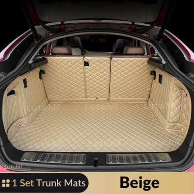 Tapis de Sol et Coffre Mercedes GLC X253 2016-2022 Cuir - vue arrière 4 - Becquet Voiture