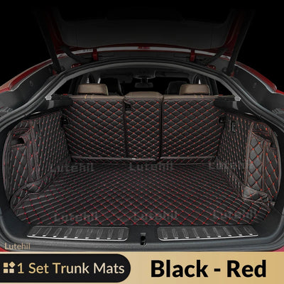 Tapis de Sol et Coffre Mercedes GLC X253 2016-2022 Cuir - vue arrière 5 - Becquet Voiture