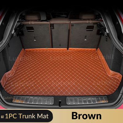 Tapis de Sol et Coffre Mercedes GLC X253 2016-2022 Cuir - vue arrière 6 - Becquet Voiture