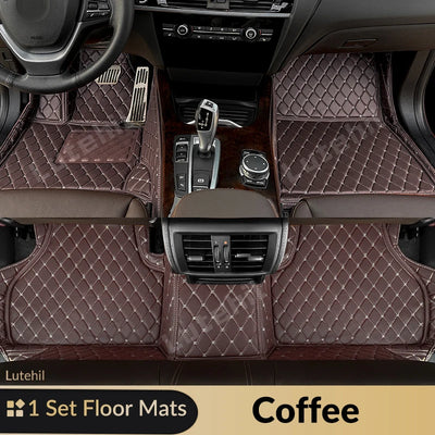 Tapis de Sol et Coffre Mercedes GLC X253 2016-2022 Cuir - vue de dessus 3 - Becquet Voiture
