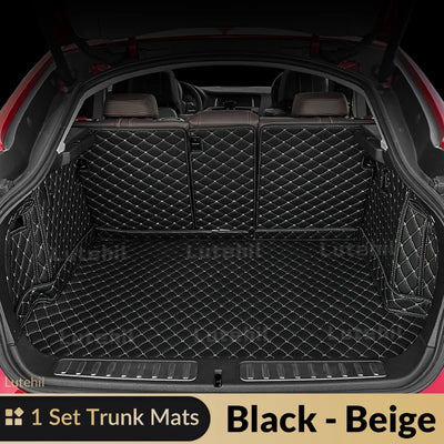 Tapis de Sol et Coffre Mercedes GLC X253 2016-2022 Cuir - vue de dessus 4 - Becquet Voiture