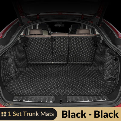 Tapis de Sol et Coffre Mercedes GLC X253 2016-2022 Cuir - vue de dessus 5 - Becquet Voiture