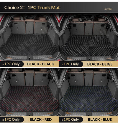 Tapis de Sol et Coffre Mercedes GLC X253 2016-2022 Cuir - vue de face 3 - Becquet Voiture
