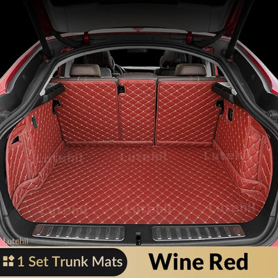 Tapis de Sol et Coffre Mercedes GLC X253 2016-2022 Cuir - vue de face 4 - Becquet Voiture