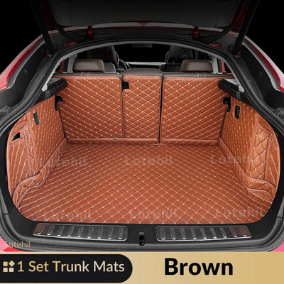 Tapis de Sol et Coffre Mercedes GLC X253 2016-2022 Cuir - vue de face 6 - Becquet Voiture