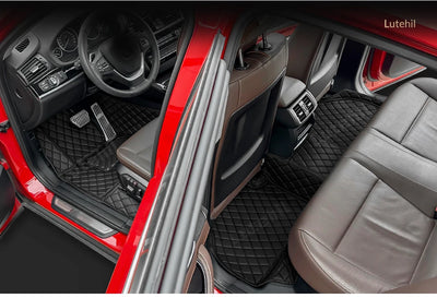 Tapis de Sol et Coffre Mercedes GLC X253 2016-2022 Cuir - vue de profil 2 - Becquet Voiture