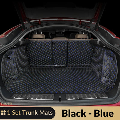 Tapis de Sol et Coffre Mercedes GLC X253 2016-2022 Cuir - vue de profil 4 - Becquet Voiture