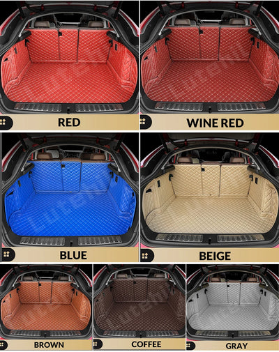 Tapis de Sol et Coffre Mercedes GLC X253 2016-2022 Cuir - vue de trois-quarts 3 - Becquet Voiture