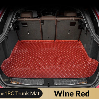 Tapis de Sol et Coffre Mercedes GLC X253 2016-2022 Cuir - vue de trois-quarts 4 - Becquet Voiture