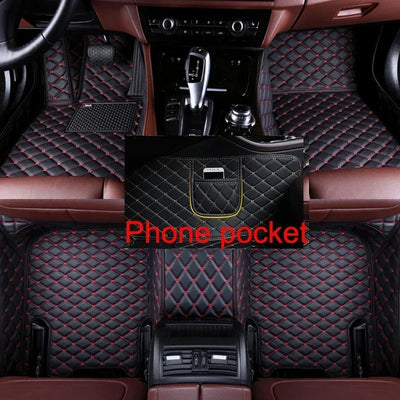 Tapis de Sol Ford Mustang Kuga Equator Personnalisé Cuir - vue de profil - Becquet Voiture