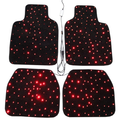 Tapis de Sol LED Fibre Optique à Effet Lumineux - vue de face - Becquet Voiture