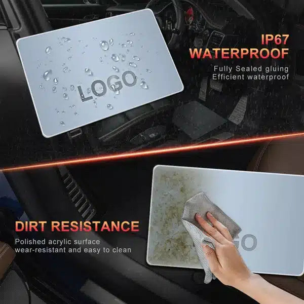 Tapis de Sol LED Voiture Personnalisé Télécommande RF - packshot studio - Becquet Voiture