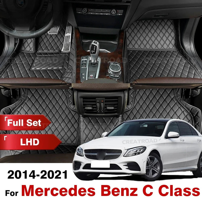 Floor Mats Mercedes C-Class W205 2014-2021 - front view - Becquet Voiture