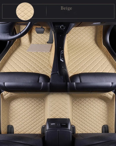 Tapis de Sol Mercedes Classe E W211 W212 W213 Cuir 3D - vue de face 2 - Becquet Voiture