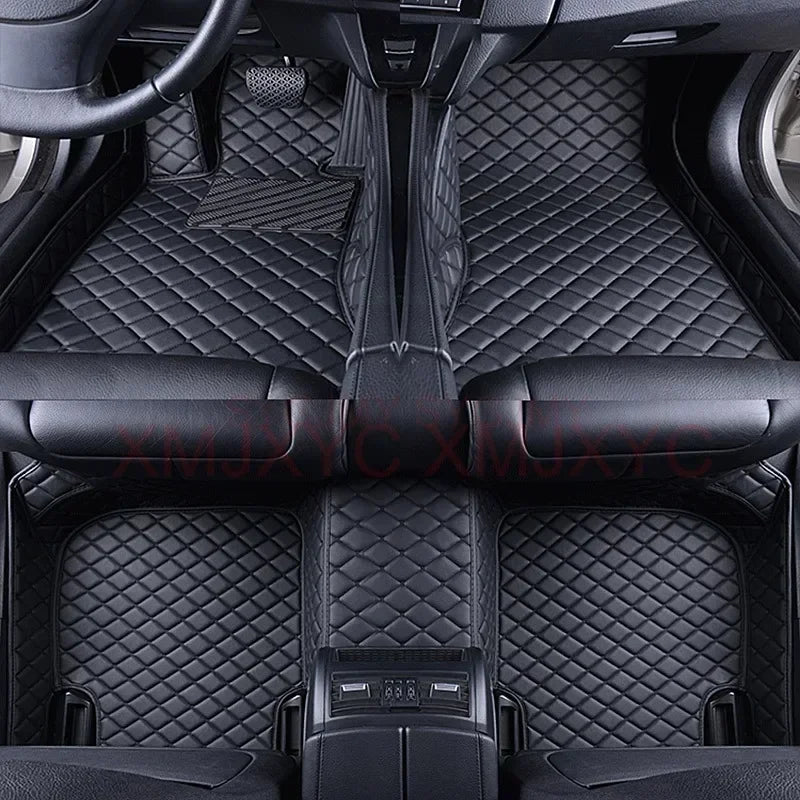 Tapis de Sol Mercedes Classe E W211 W212 W213 Cuir 3D - vue de face - Becquet Voiture