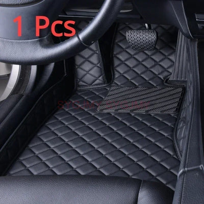 Tapis de Sol Mercedes Classe E W211 W212 W213 Cuir 3D - vue de trois-quarts 2 - Becquet Voiture