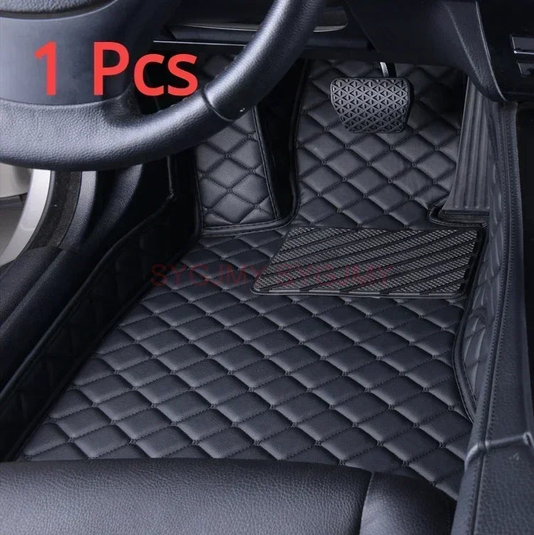 Tapis de Sol Mercedes Classe E W211 W212 W213 Cuir 3D - vue de trois-quarts 2 - Becquet Voiture
