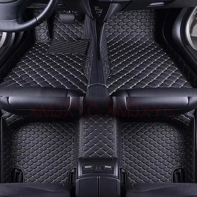 Tapis de Sol Mercedes Classe E W211 W212 W213 Cuir 3D - vue de trois-quarts - Becquet Voiture