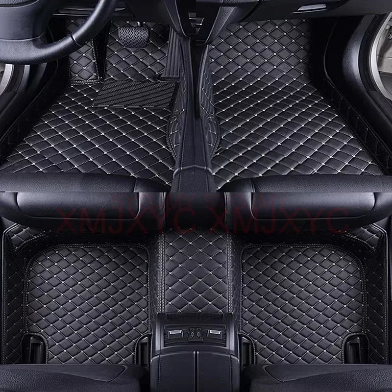 Tapis de Sol Mercedes Classe E W211 W212 W213 Cuir 3D - vue de trois-quarts - Becquet Voiture