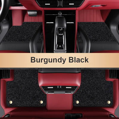 Tapis de Sol Simili Cuir Porsche Cayenne Macan - en situation - Becquet Voiture