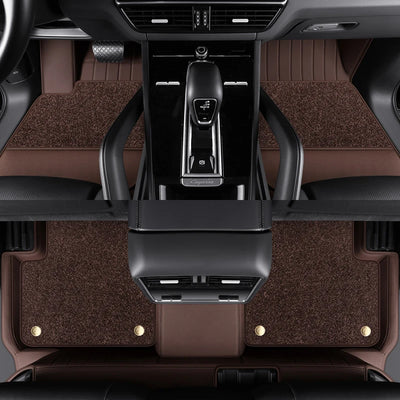 Tapis de Sol Simili Cuir Porsche Cayenne Macan - installé sur véhicule - Becquet Voiture