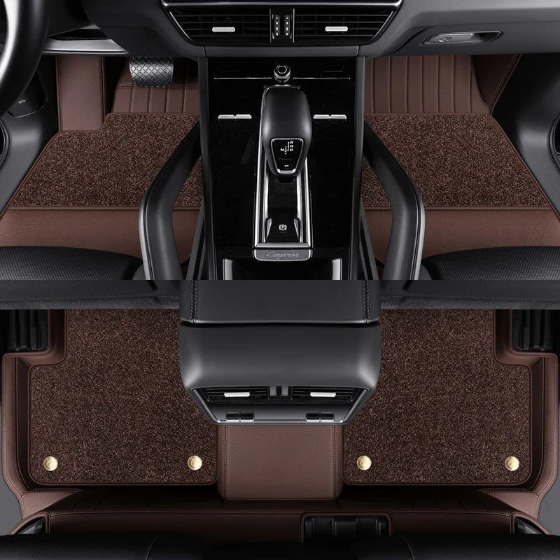 Faux Leather Floor Mats Porsche Cayenne Macan - fitted on vehicle - Becquet Voiture
