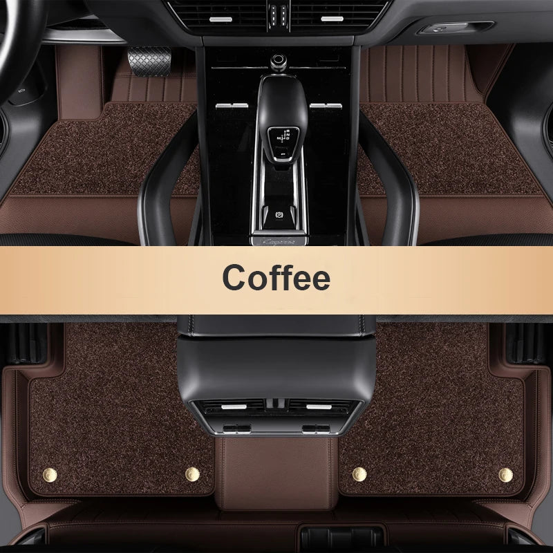 Faux Leather Floor Mats Porsche Cayenne Macan - studio packshot - Becquet Voiture