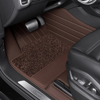 Tapis de Sol Simili Cuir Porsche Cayenne Macan - vue arrière - Becquet Voiture
