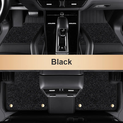 Tapis de Sol Simili Cuir Porsche Cayenne Macan - vue de dessus - Becquet Voiture
