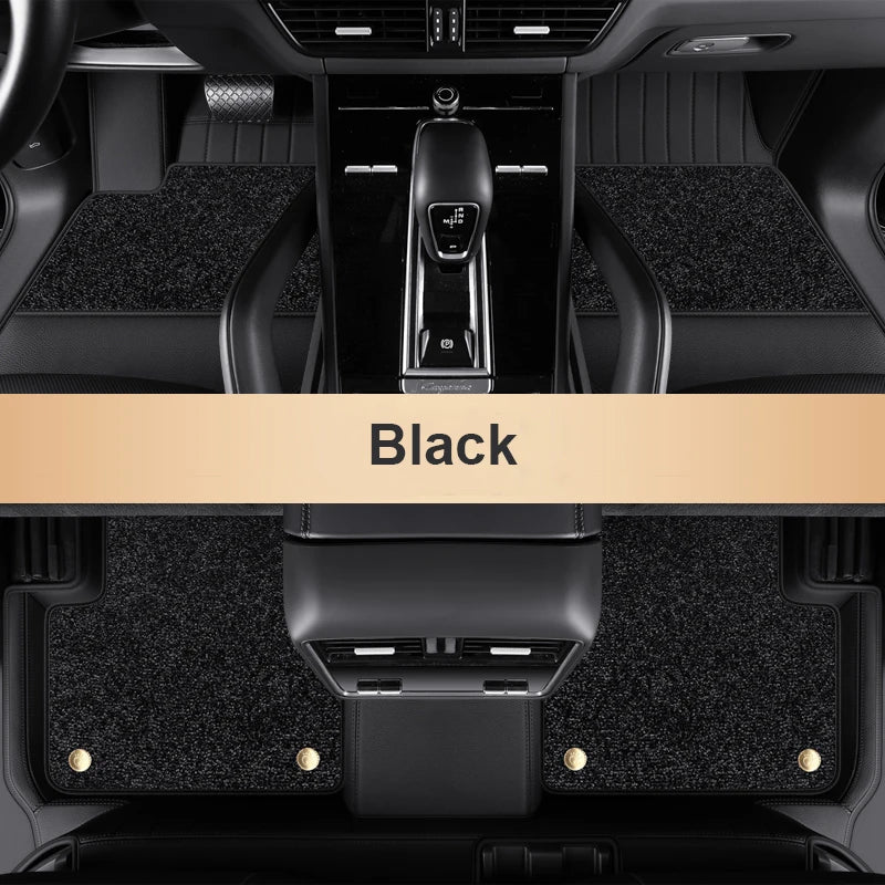Faux Leather Floor Mats Porsche Cayenne Macan - top view - Becquet Voiture