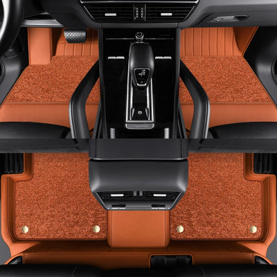 Tapis de Sol Simili Cuir Porsche Cayenne Macan - vue de profil - Becquet Voiture