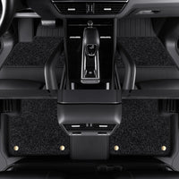 Faux Leather Floor Mats Porsche Cayenne Macan - three-quarter view - Becquet Voiture