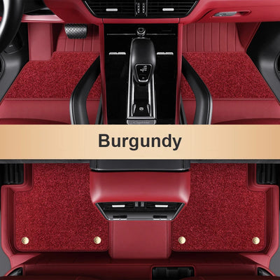 Tapis de Sol Simili Cuir Porsche Cayenne Macan - vue rapprochée - Becquet Voiture