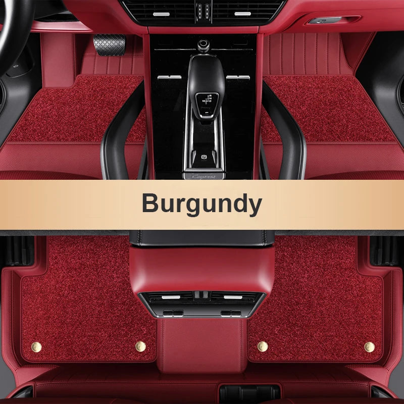 Faux Leather Floor Mats Porsche Cayenne Macan - close-up view - Becquet Voiture