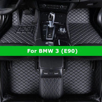 Tapis de Sol Sur Mesure BMW Série 3 E90 2005-2013 - vue de face - Becquet Voiture