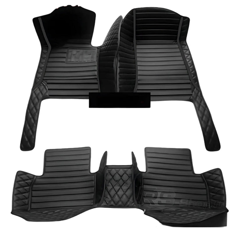 Maßgefertigte 3D-Lederfußmatten für Audi TT Mk2 Mk3 - Seitenansicht 2 - Becquet Voiture