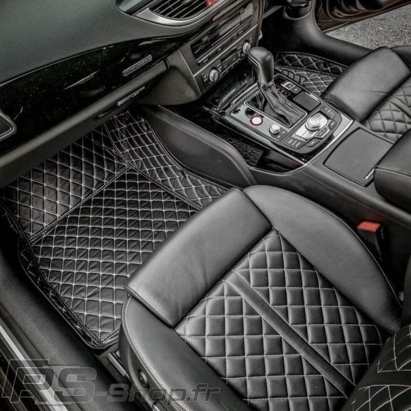 Maßgefertigte 3D-Lederfußmatten Audi A5 B8 B9 - Studio-Packshot - Becquet Voiture
