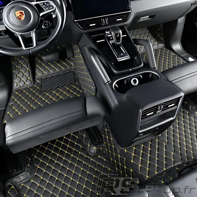 Tapis Sur Mesure Porsche Cayenne Cuir 3D - packshot studio - Becquet Voiture